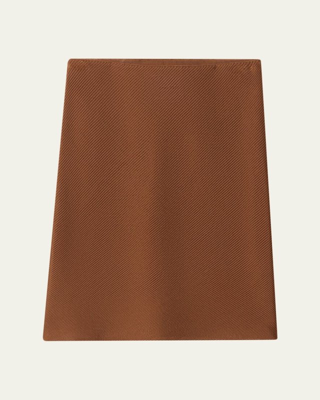 Diagonal Rib Silk Skirt